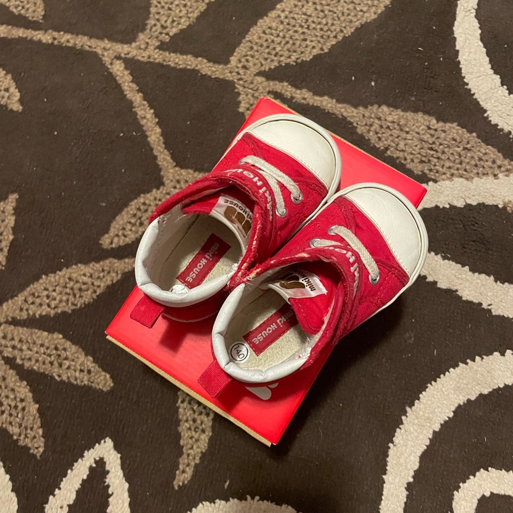 Mikihouse Red Sneakers Baby/Toddler Size 8
